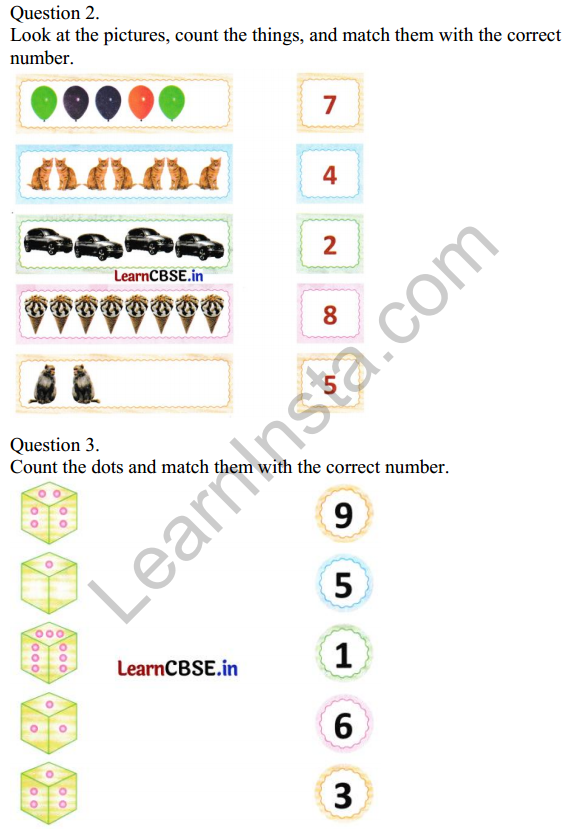 Joyful Class 1 Mathematics Worksheet Chapter 3 Mango Treat (Numbers 1 to 9) 8