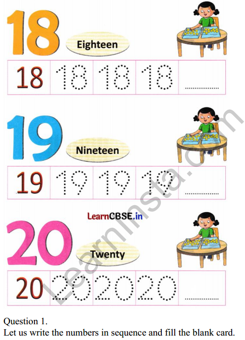 Joyful Class 1 Mathematics Worksheet Chapter 4 Making 10 (Numbers 10 to 20) 14