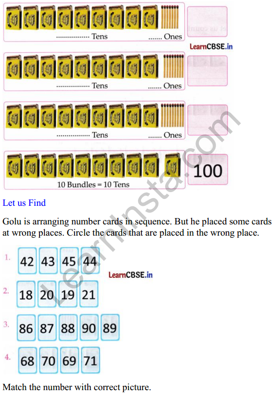 Joyful Class 1 Mathematics Worksheet Chapter 8 Fun with Numbers (Numbers 21 to 99) 10