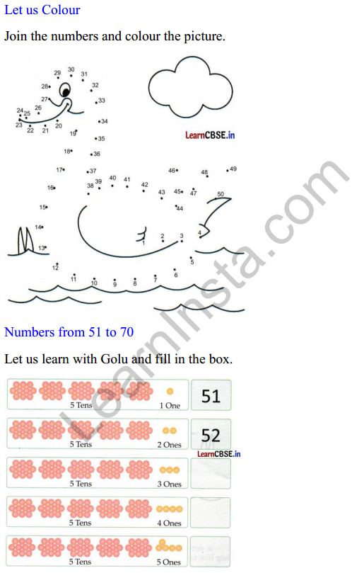 Joyful Class 1 Mathematics Worksheet Chapter 8 Fun with Numbers (Numbers 21 to 99) 4