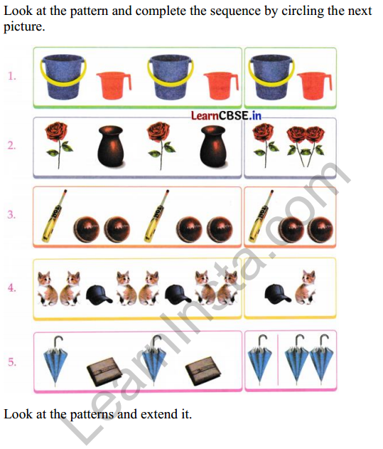 Joyful Class 1 Mathematics Worksheet Chapter 9 Utsav (Patterns) 2