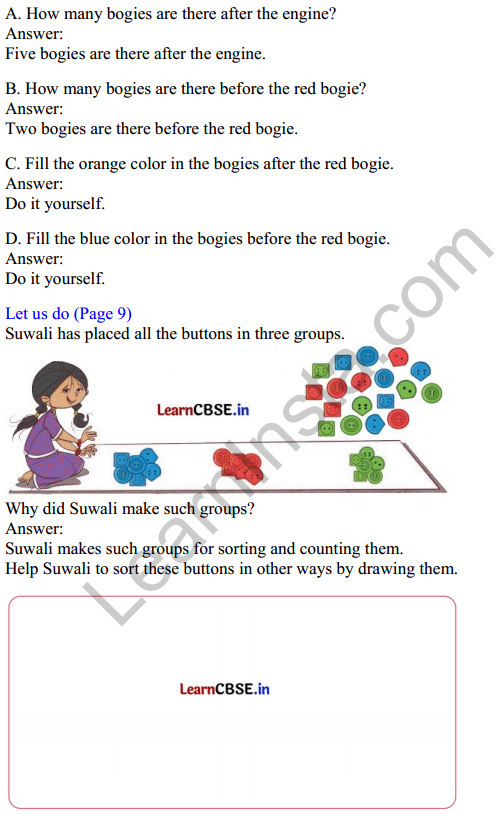 Joyful Mathematics Class 1 Solutions Chapter 1 Finding the Furry Cat! (Pre-number Concepts) 7