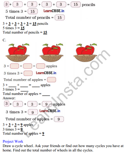 Joyful Mathematics Class 1 Solutions Chapter 11 How Many Times(Multiplication)2