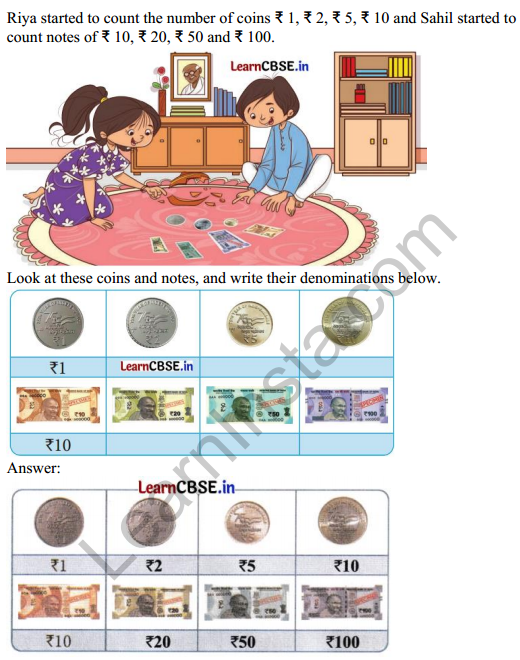 Joyful Mathematics Class 1 Solutions Chapter 12 How Much Can We Spend (Money) 1
