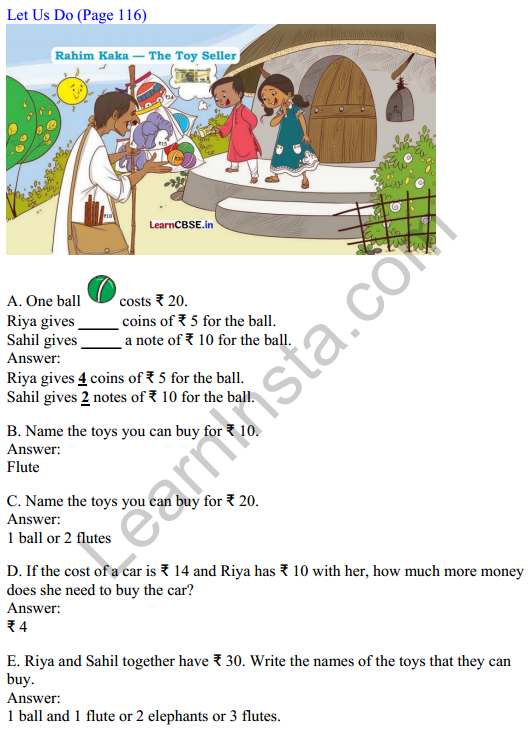 Joyful Mathematics Class 1 Solutions Chapter 12 How Much Can We Spend (Money) 2