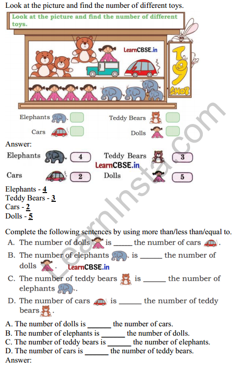 Joyful Mathematics Class 1 Solutions Chapter 13 So Many Toys (Data Handling) 1