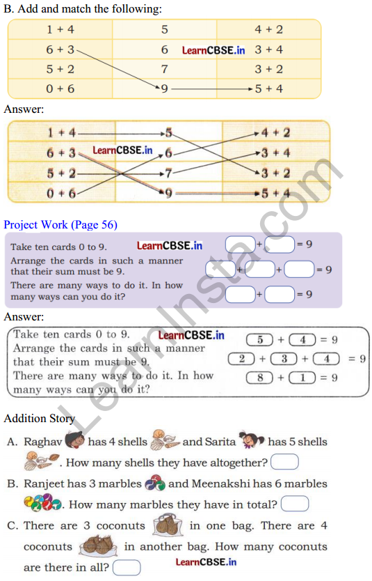 Joyful Mathematics Class 1 Solutions Chapter 5 How Many (Addition and Subtraction of Single Digit Numbers) 11