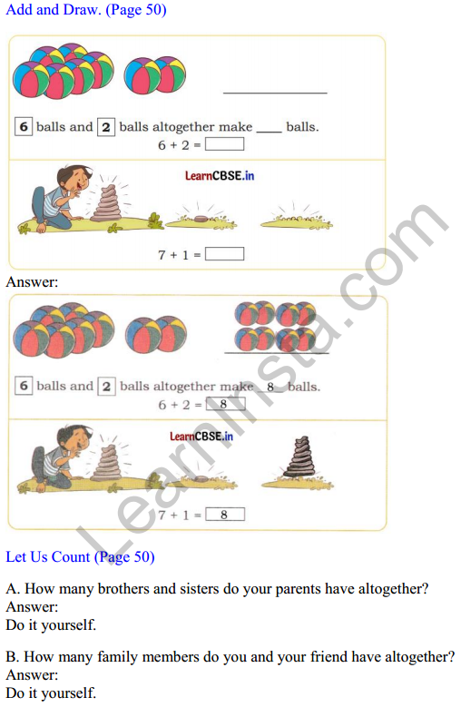 Joyful Mathematics Class 1 Solutions Chapter 5 How Many (Addition and Subtraction of Single Digit Numbers) 2