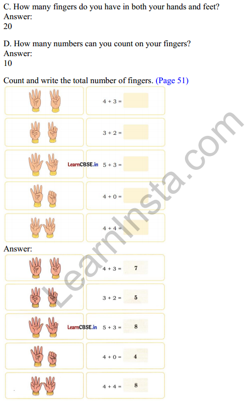 Joyful Mathematics Class 1 Solutions Chapter 5 How Many (Addition and Subtraction of Single Digit Numbers) 3