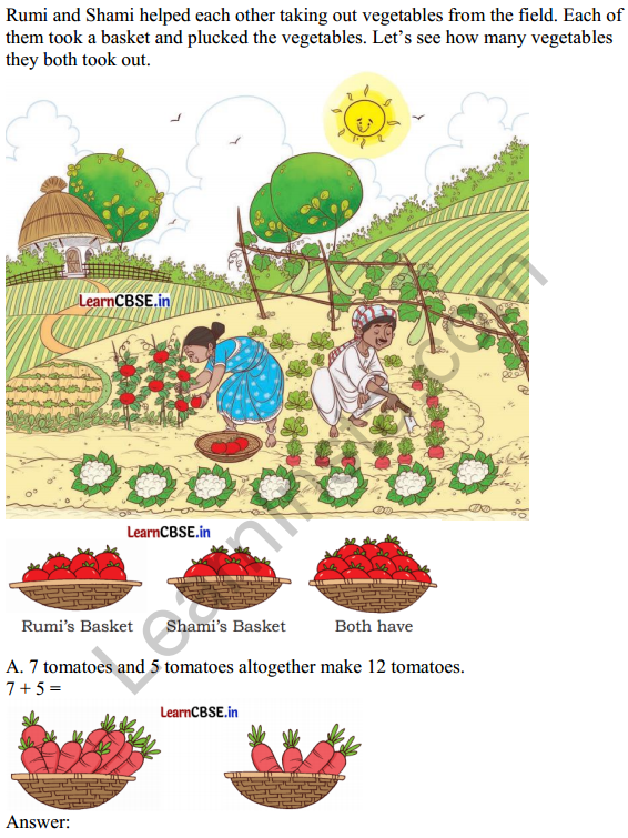 Joyful Mathematics Class 1 Solutions Chapter 6 Vegetable Farm (Addition and Subtraction up to 20) 1