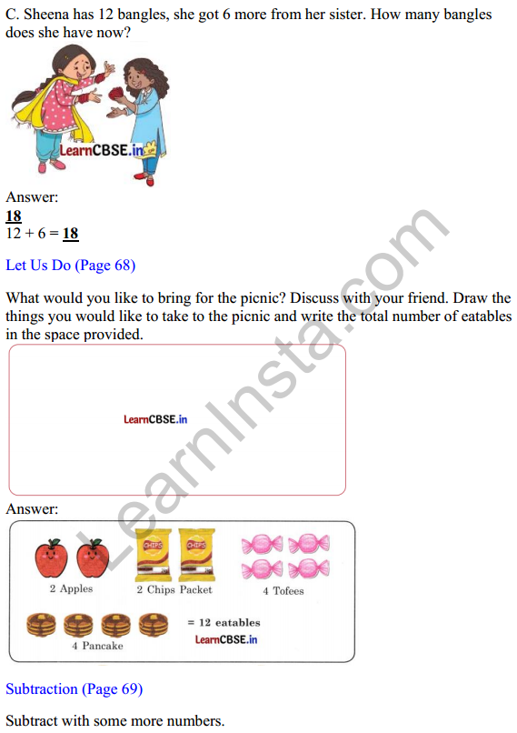 Joyful Mathematics Class 1 Solutions Chapter 6 Vegetable Farm (Addition and Subtraction up to 20) 5