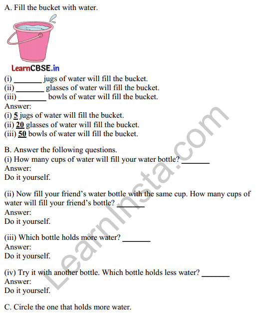 Joyful Mathematics Class 1 Solutions Chapter 7 Lina’s Family (Measurement) 10