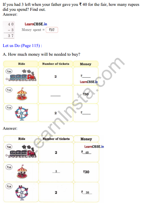 Joyful Mathematics Class 2 Solutions Chapter 10 Fun at the Fair (Money) 2