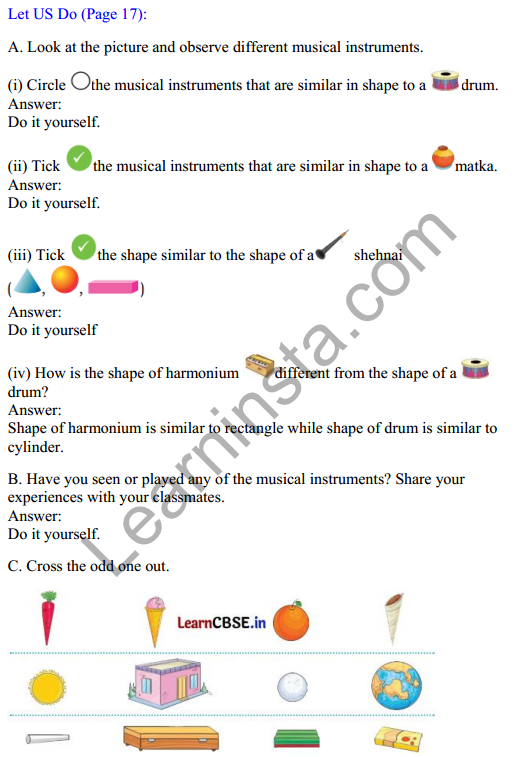 Joyful Mathematics Class 2 Solutions Chapter 2 Shapes Around Us (3D Shapes) 1