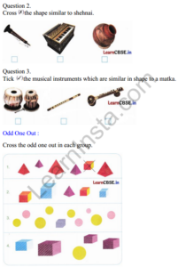 Shapes Around Us Class 2 Worksheet with Answers Maths Chapter 2
