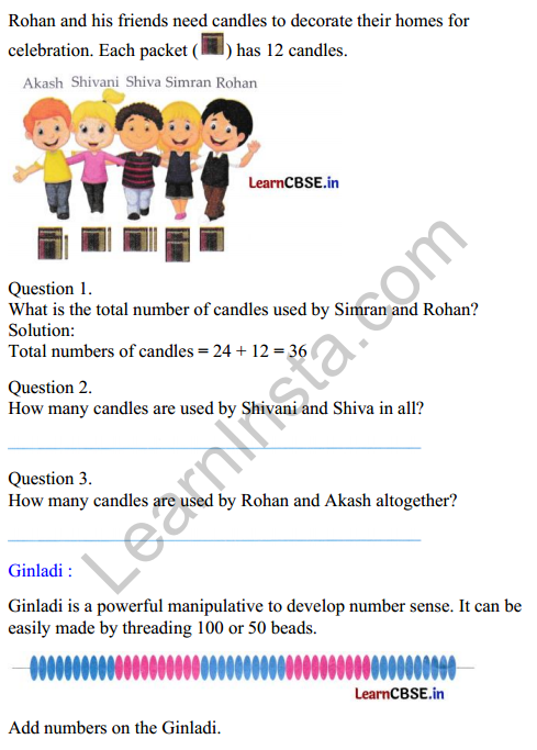 Joyful Mathematics Class 2 Worksheet Chapter 6 Decoration for Festival (Addition and Subtraction).1
