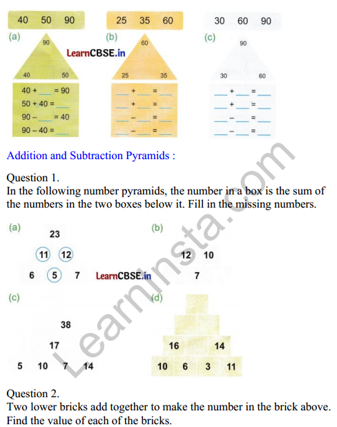 Joyful Mathematics Class 2 Worksheet Chapter 6 Decoration for Festival (Addition and Subtraction).12