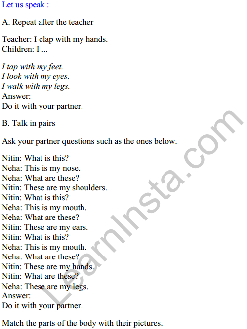 Mridang Class 1 English Solutions Chapter 1 Two Little Hands 1