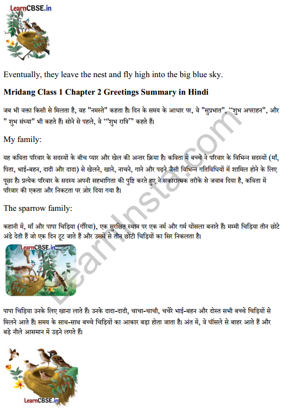 Mridang Class 1 English Solutions Chapter 2 Greetings 25
