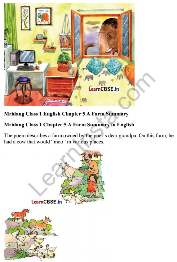 Mridang Class 1 English Solutions Chapter 5 A Farm 3