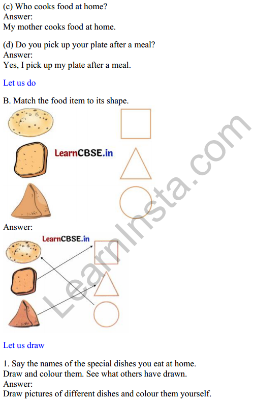 Mridang Class 1 English Solutions Chapter 7 The Food We Eat 3