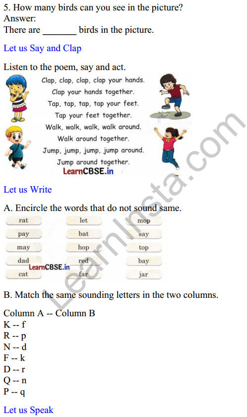 Mridang Class 1 English Worksheet Chapter 4 The Cap-seller and the Monkeys 5