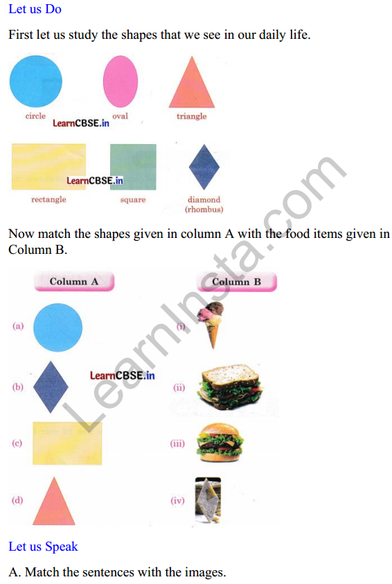 Mridang Class 1 English Worksheet Chapter 7 The Food We Eat 4