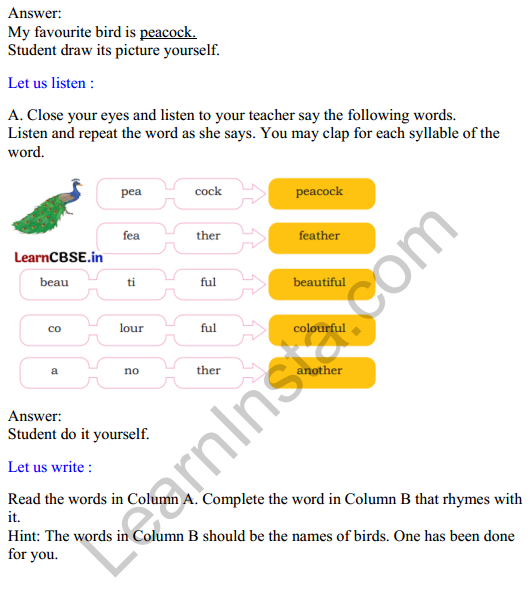 Mridang Class 2 English Solutions Chapter 10 The Crow 3