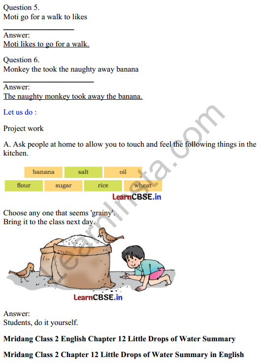 Mridang Class 2 English Solutions Chapter 12 Little Drops of Water 6
