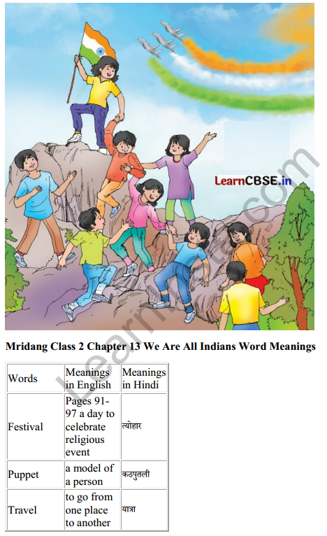 Mridang Class 2 English Solutions Chapter 13 We Are All Indians 8