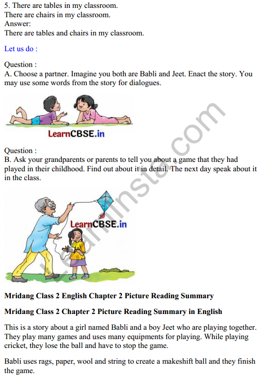 Mridang Class 2 English Solutions Chapter 2 Picture Reading 6
