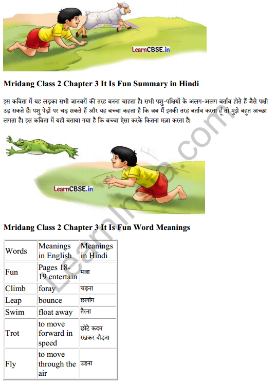 Mridang Class 2 English Solutions Chapter 3 It Is Fun 5