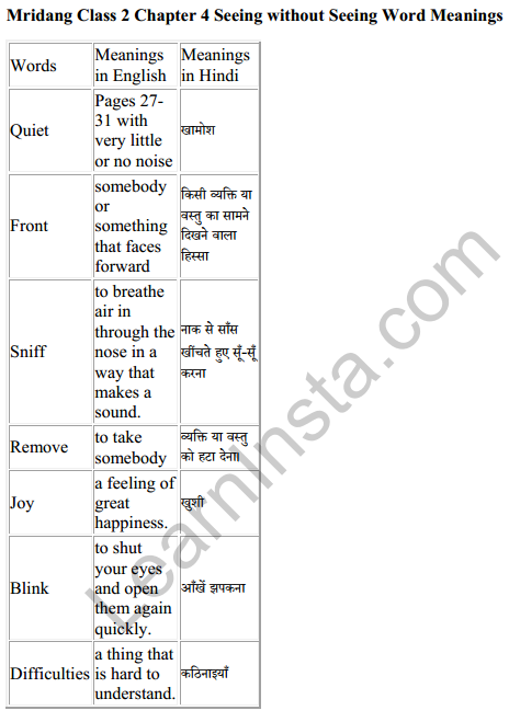 Mridang Class 2 English Solutions Chapter 4 Seeing without Seeing 6