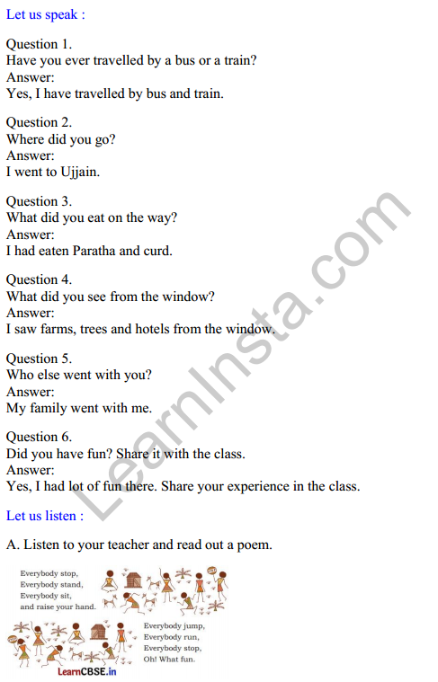 Mridang Class 2 English Solutions Chapter 5 Come Back Soon 1