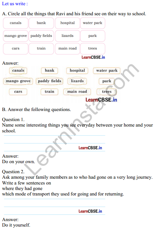 Mridang Class 2 English Solutions Chapter 6 Between Home and School 3