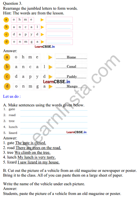 Mridang Class 2 English Solutions Chapter 6 Between Home and School 4