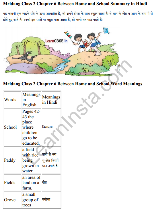 Mridang Class 2 English Solutions Chapter 6 Between Home and School 6