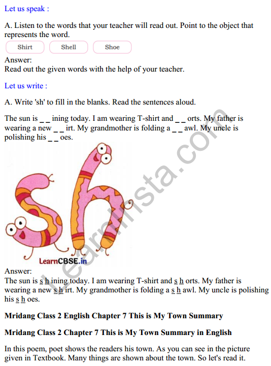 Mridang Class 2 English Solutions Chapter 7 This is My Town 4