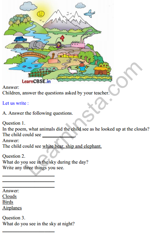 Mridang Class 2 English Solutions Chapter 8 A Show of Clouds 2