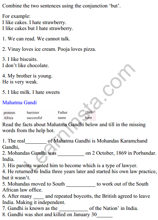 Mridang Class 2 English Worksheet Chapter 13 We Are All Indians 4