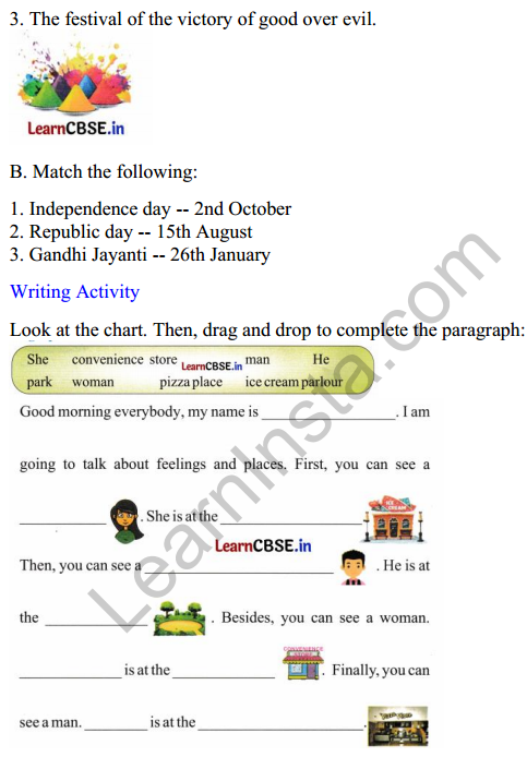 Mridang Class 2 English Worksheet Chapter 13 We Are All Indians 6
