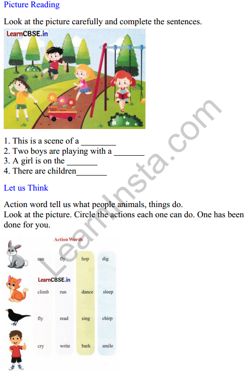 Mridang Class 2 English Worksheet Chapter 3 It Is Fun 2