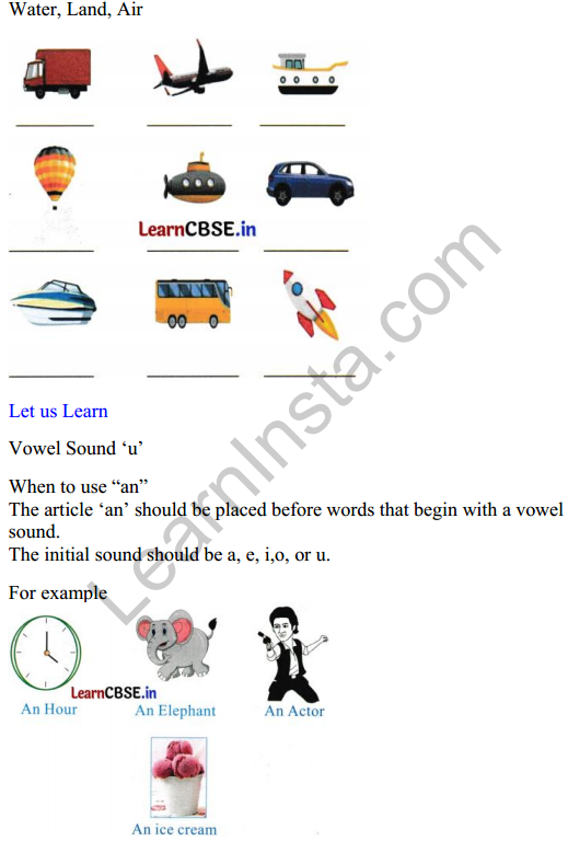 Mridang Class 2 English Worksheet Chapter 5 Come Back Soon 3
