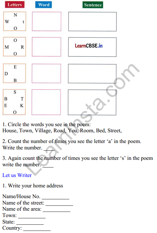 Mridang Class 2 English Worksheet Chapter 7 This is My Town 2