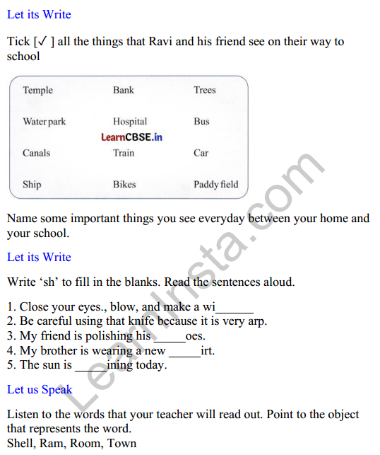 Mridang Class 2 English Worksheet Chapter 7 This is My Town 3