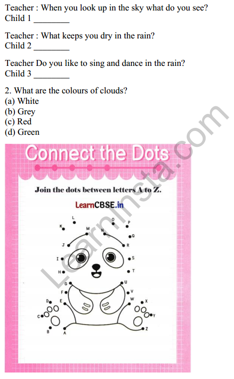 Mridang Class 2 English Worksheet Chapter 8 A Show of Clouds 2