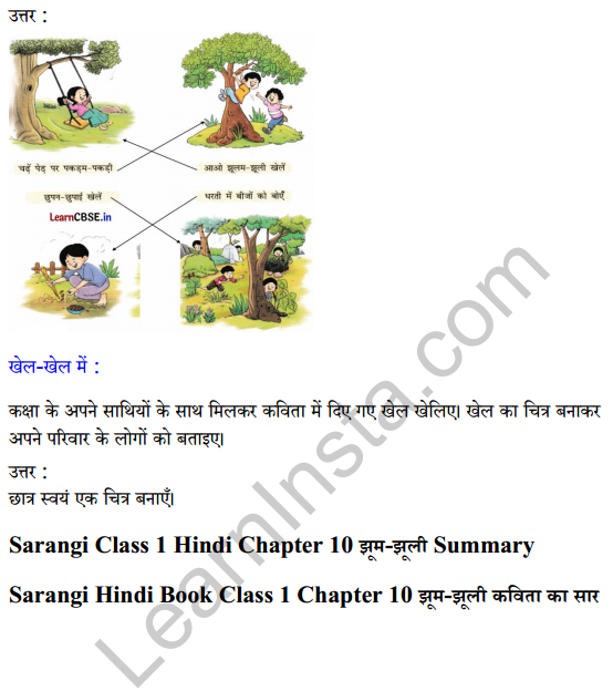 Sarangi Hindi Book Class 1 Solutions Chapter 10 झूम-झूली 3