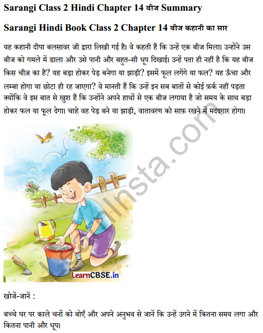 Sarangi Hindi Book Class 2 Solutions Chapter 14 बीज 3