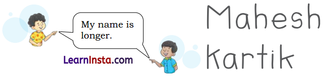 NCERT Class 3 Maths Mela Chapter 1 Question Answer What’s in a Name 5