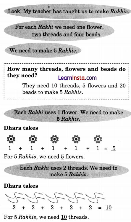 NCERT Class 3 Maths Mela Chapter 7 Question Answer Raksha Bandhan 5
